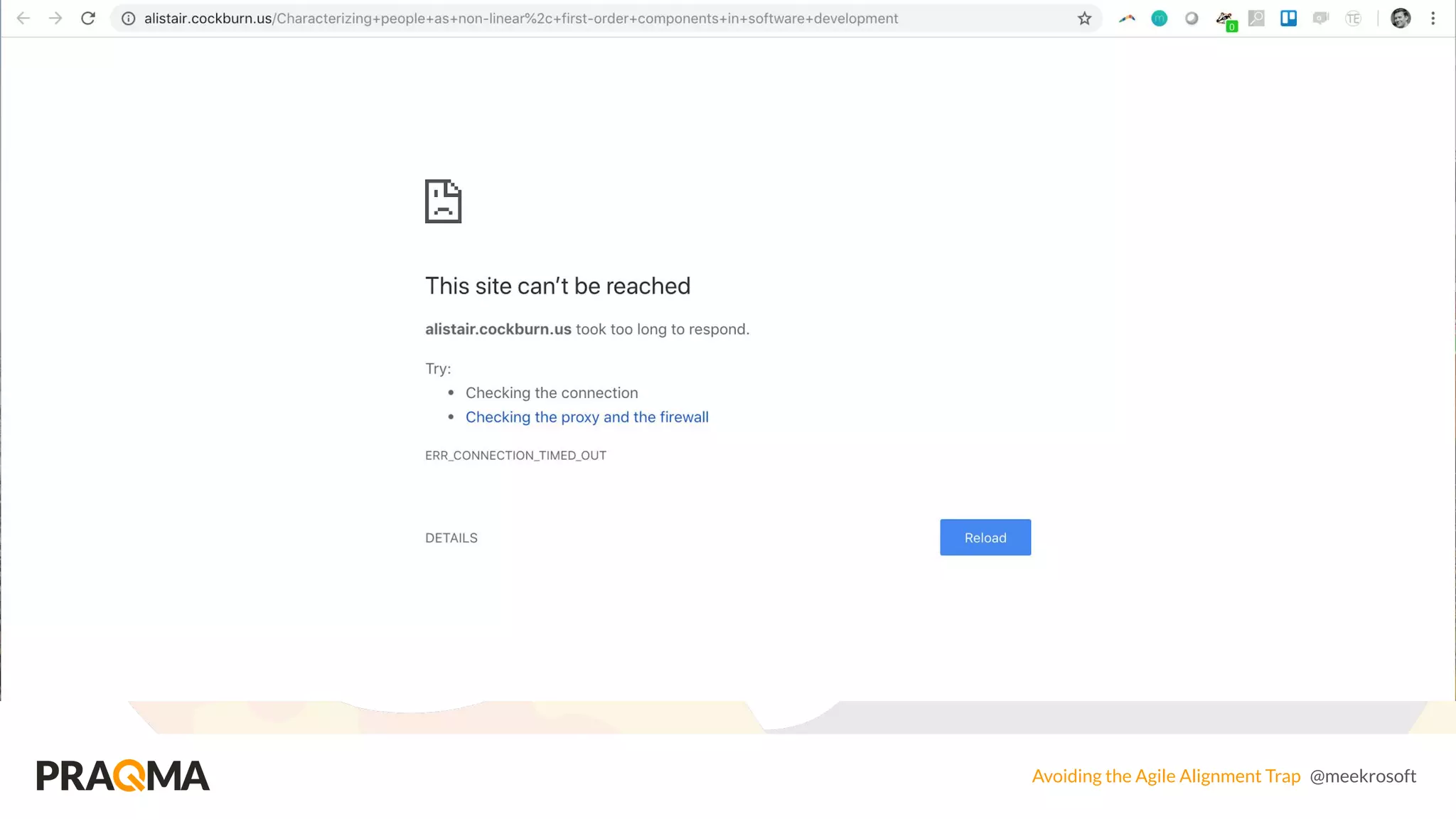 Avoiding the Agile Alignment Trap @meekrosoft
 