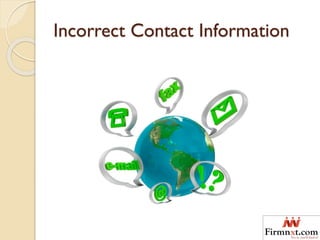 Incorrect Contact Information
 