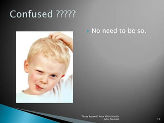 

No need to be so.

Tanay Agrawal, Arya Vidya Mandir
, Juhu, Mumbai

13

 