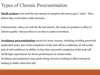 Procrastinators Avoid procrastination | PPT