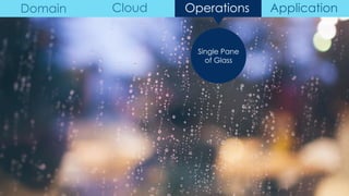 Single Pane
of Glass
Domain Cloud Operations Application
 