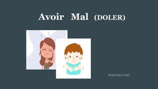 Avoir Mal (DOLER)
FRANCAIS 2º ESO
 