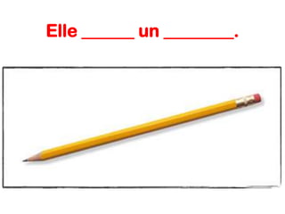 Elle ______ un ________.

 