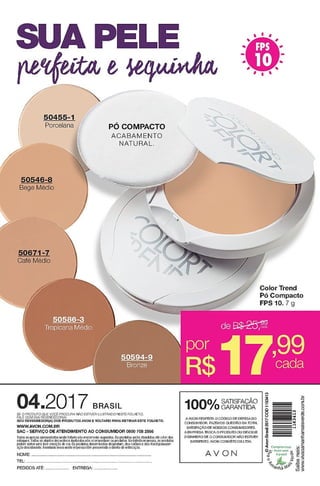Folheto Avon Cosméticos - 04/2017
