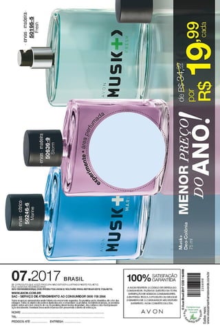 Folheto Avon Cosméticos - 07/2017