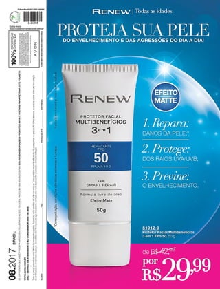 Folheto Avon Cosméticos - 08/2017