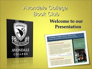 Avondale College  Book Club ,[object Object]