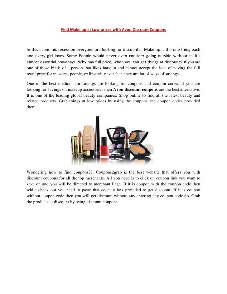 Avon 20 percent off coupon