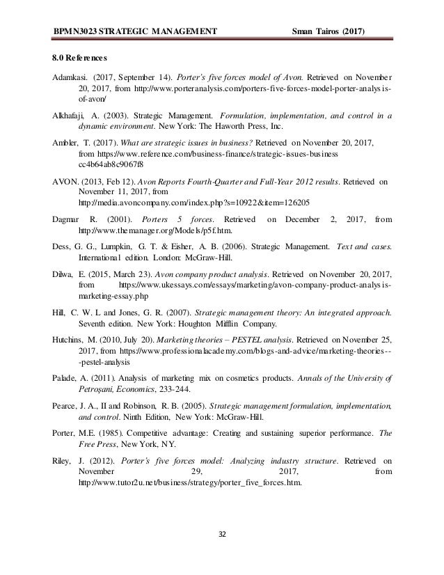 Avon case study answers image