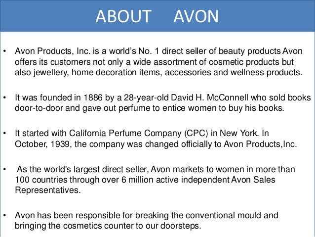 Avon direct sales business plan