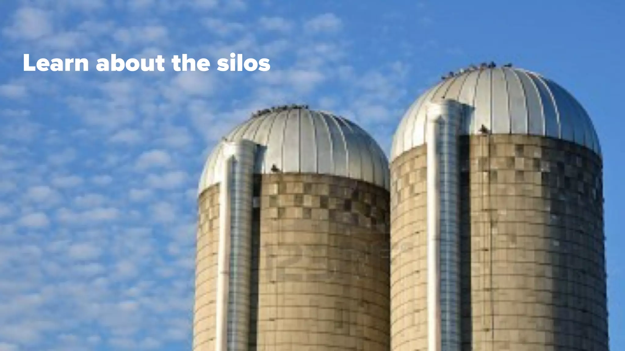 Learn about the silos
 