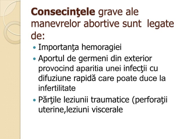 Avortul si consecintele lui | PPT