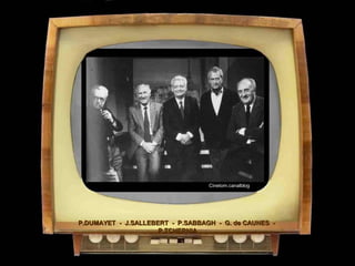 Cinetom.canalblog

P.DUMAYET - J.SALLEBERT - P.SABBAGH - G. de CAUNES P.TCHERNIA

 