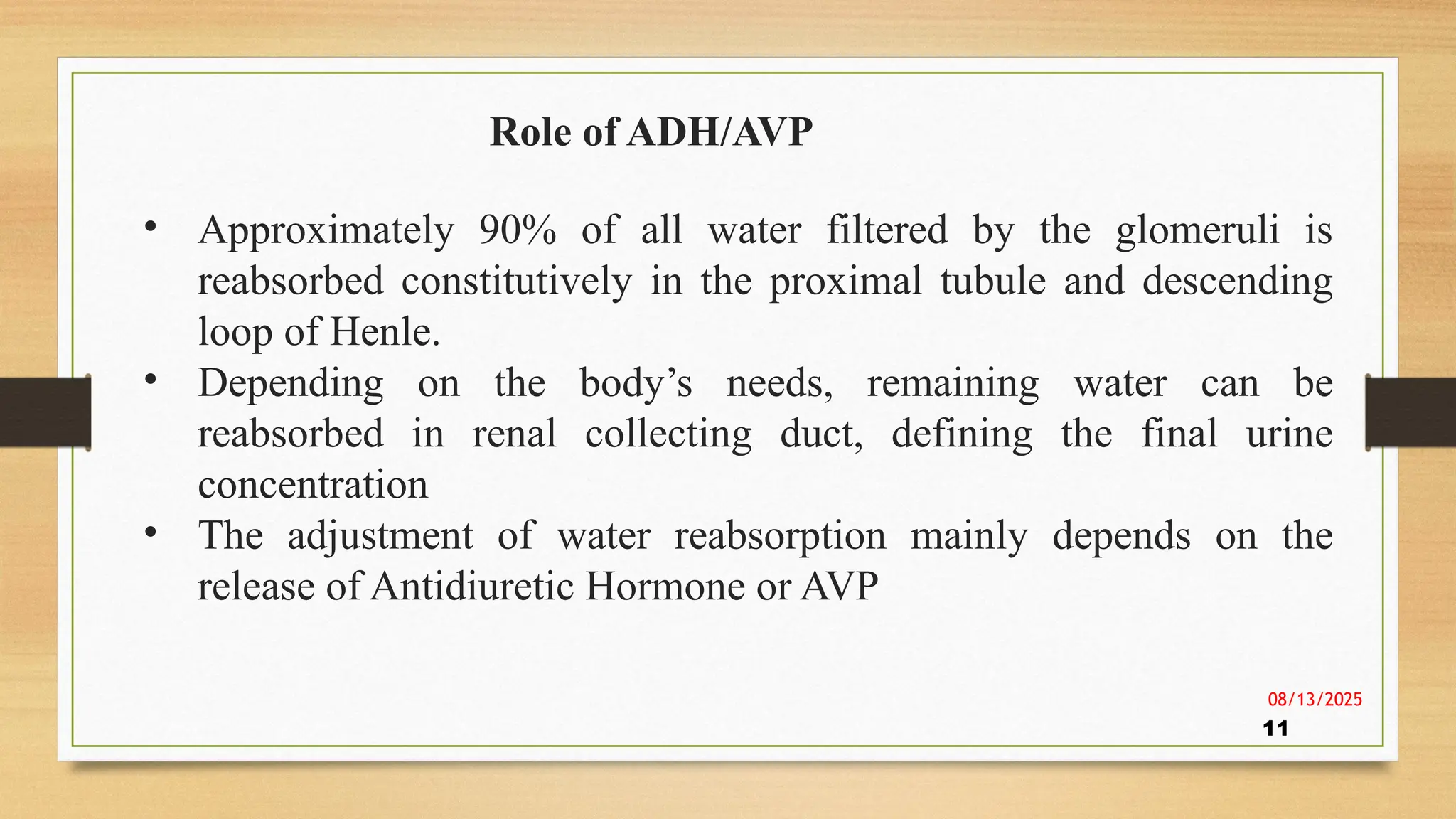 AVP and Aquaporins role in water reabsorption and Urine concentartion.pptx