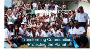Largest network of change
makers and advocates
focused on climate action in
Sri Lanka
A Journey Towards
a Sustainable Future
Transforming Communities,
Protecting the Planet
 