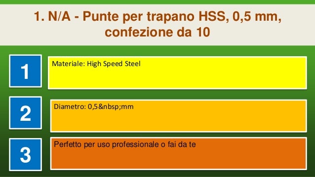 19 Pezzi Silverline DS49 HSS Set di Punte di Trapano in Titanio