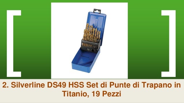 19 Pezzi Silverline DS49 HSS Set di Punte di Trapano in Titanio