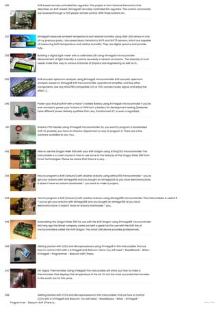 AVR atmega8 microcontroller based projects list - ATMega32 AVR.pdf