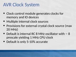 AVR introduction a good one for a beginner | PPTX