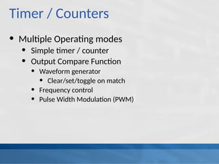 Timer Output Compare AVR introduction a good one for a beginner | PPTX
