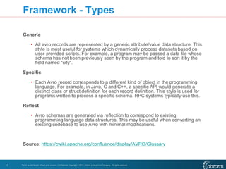Avro - More Than Just a Serialization Framework - CHUG - 20120416 | PPTX