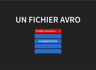 UN FICHIER AVRO
 