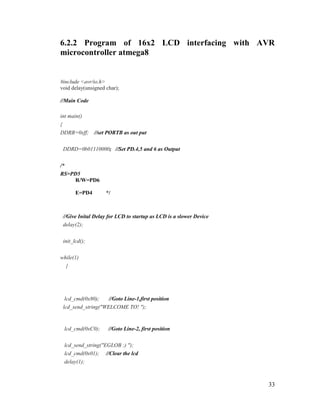 training report on embedded system and AVR | PDF
