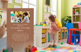 WITH PRIVATE NURSERY
SERVICES
Everyone is in high
spirits.
AvrupaKonutları Şişli-2 is meticulously designed.
Our meticulously designed daycare center
provides exceptional convenience for busy
parents, enabling children to engage in safe
and enjoyable activities. Consequently, our
residents can concentrate on their work
with complete peace of mind.
 