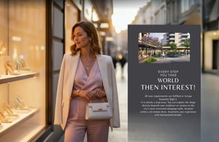 EVERY STEP
YOU TAKE
WORLD
THEN INTEREST!
All your requirements are fulfilled at Avrupa
Konutları Şişli-2.
It is merely a step away. You can explore the shops
directly beneath your residence or venture to the
city's most renowned shopping malls, situated
within a 10-minute drive. Transform your experience
with international brands.
 