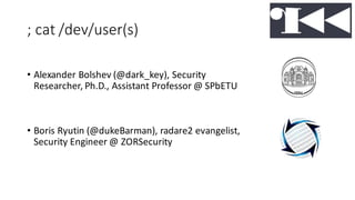 Practical reverse engineering and exploit development for AVR-based ...