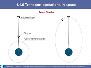 1.1.6 Transport operations in space
             Space Elevator




                                      8
 