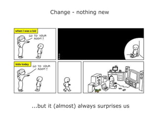 Change - nothing new
...but it (almost) always surprises us
 