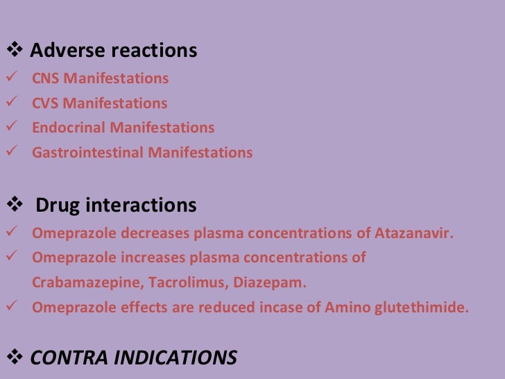 DIAZEPAM AND OMEPRAZOLE DRUG INTERACTION