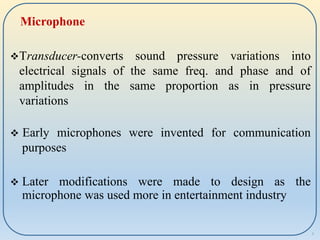 Audio video system slides, Microphone loudspeaker, Aduio devices slides ...