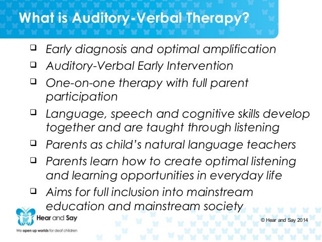 auditory verbal auditory verbal