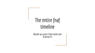FNAF Timeline Explained - FNAF Insider