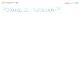 Partituras de interacción (Pi)

 
