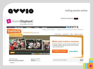 Selling events online
 