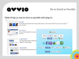 Be as Social as Possible


Make things as easy to share as possible with plug ins
 