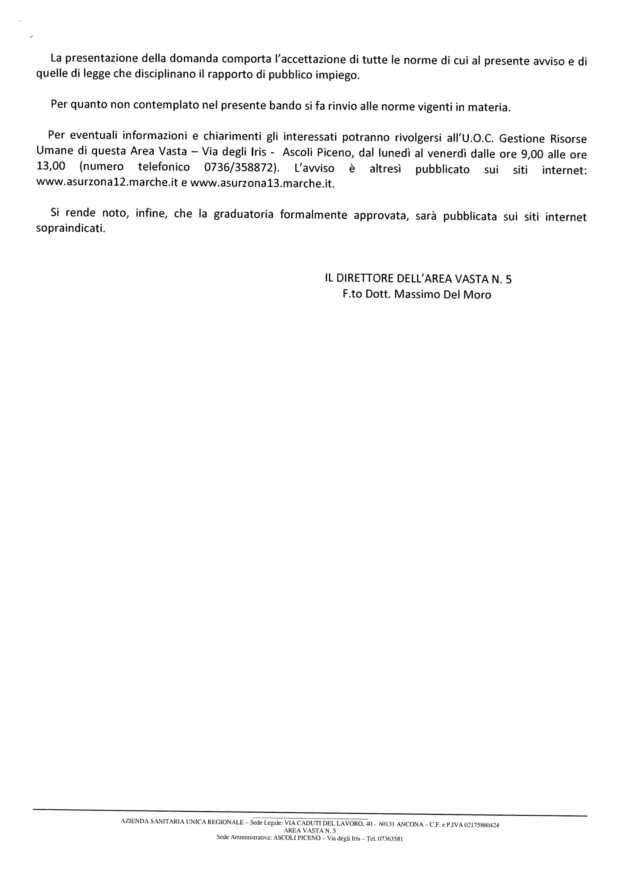 Avviso pubblico per selezione autisti ambulanza ASUR Marche zona 5