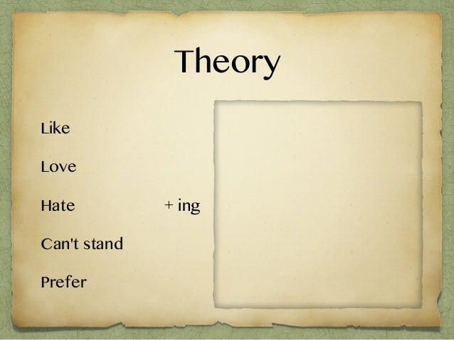 1. english. preference verbs