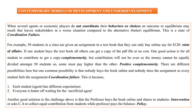 Awah CONTEMPORARY MODELS OF DEVELOPMENT AND UNDERDEVELOPMENT