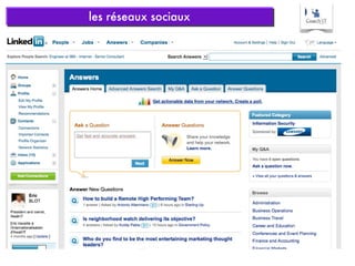 les réseaux sociaux 