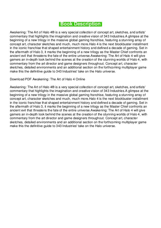 Download Pdf Awakening The Art Of Halo 4 Online