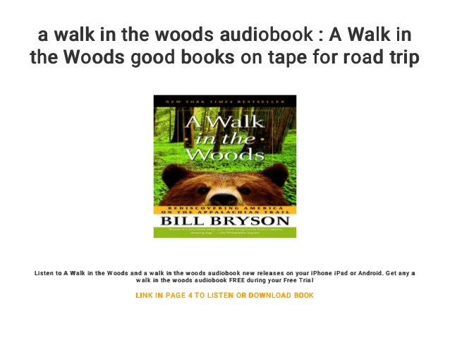 a walk in woods book a walk in woods book
