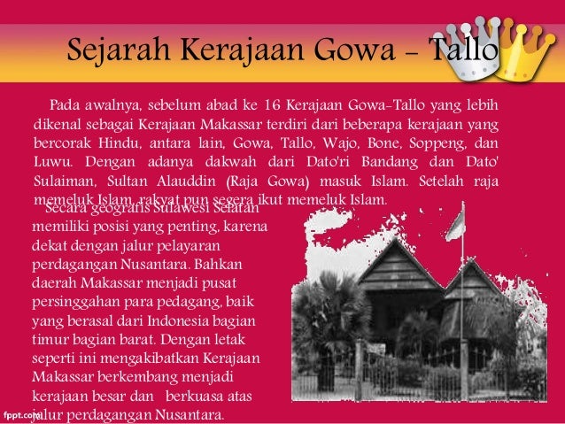 Awal Masuk Islam Di Kerajaan Gowa Tallo Ppt