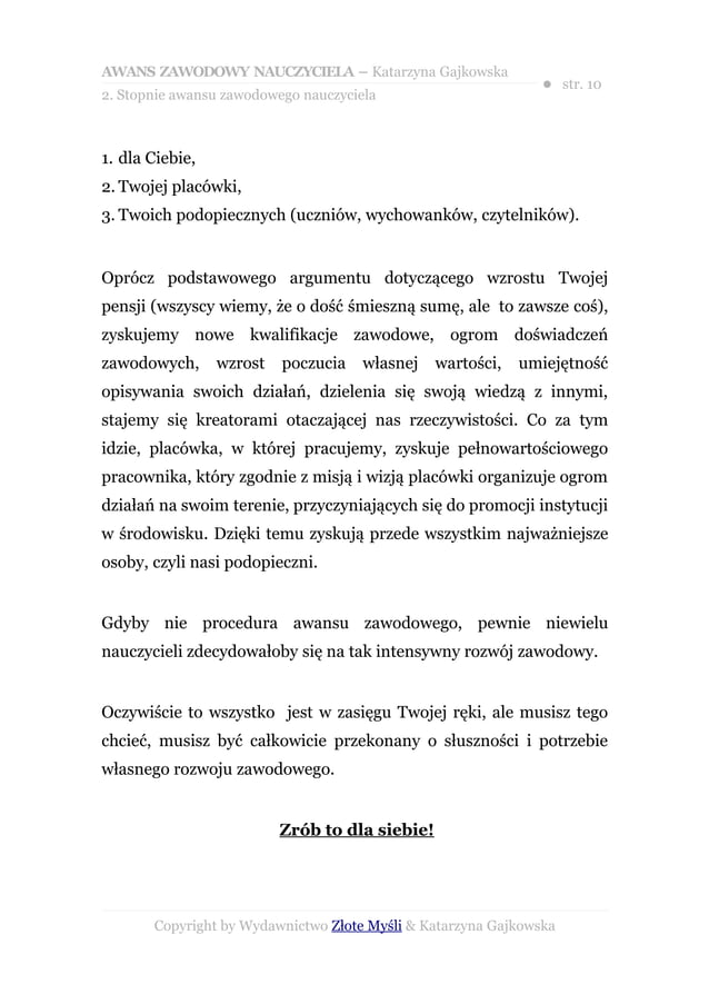 Awans zawodowy nauczyciela - ebook | PDF