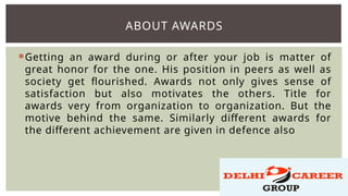 awards for good work in life without any initial limit | PPTX