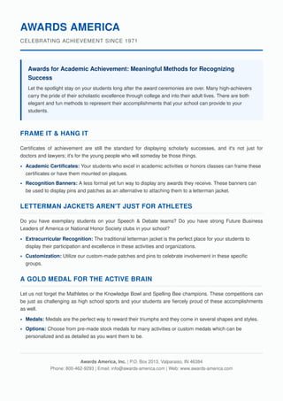 Academic Excellence: A Guide to Meaningful Student Recognition | PDF