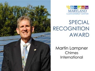 SPECIAL
RECOGNITION
    AWARD

Martin Lampner
     Chimes
  International
 